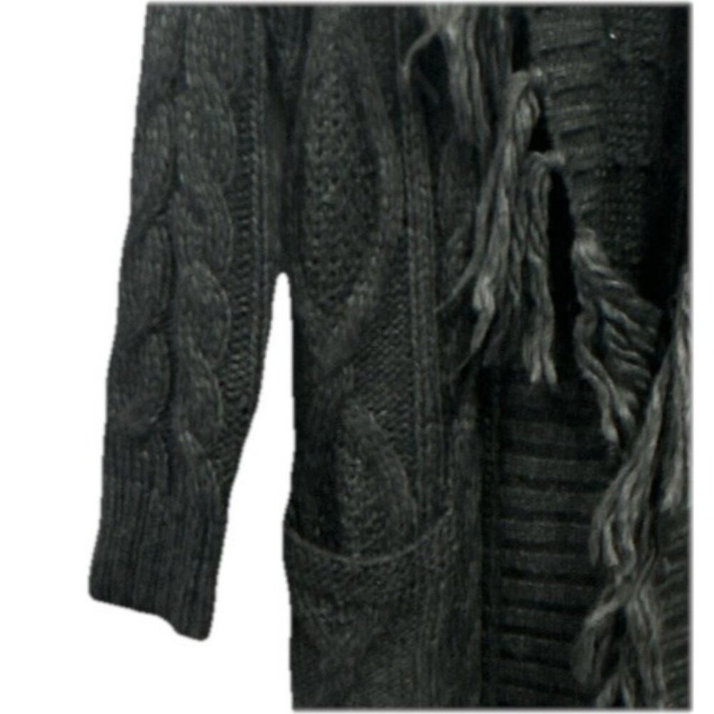 Denim & Supply Ralph Lauren Long Chunky Cable Knit Fringe Cardigan Alpaca Small - Picture 6 of 13